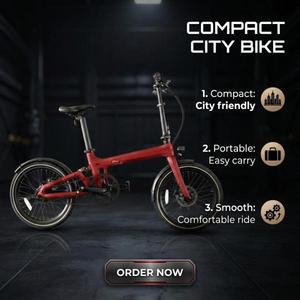 Modelo OEM Verificado - Bicicleta Eléctrica Plegable Naicisports Pro de 20 Pulgadas con Fibra de Carbono Completa y Transmisión por Correa con Torq - Product Image 1