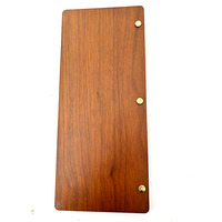 Penyangga Menu Kayu Walnut A4 Multi Daun, Stand Meja Putar, Display Restoran Kafe
