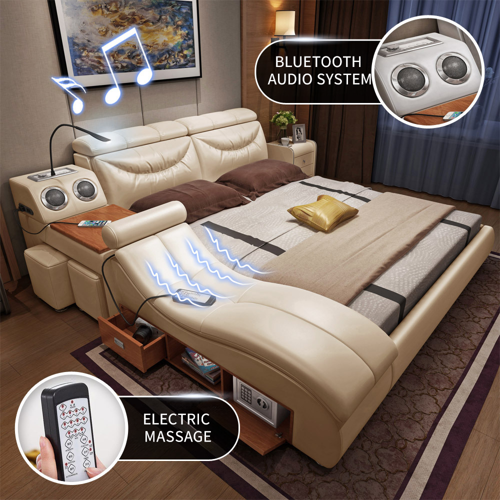 Bluetooth Speakers Bed With Massage Chair Attached Inbox Zero Zero