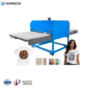 Presse à chaud électrique automatique hydraulique double poste grande taille 100*120 neuve d'usine 380v pour l'impression et le gaufrage de vêtements - Product Image 1