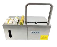 Machine de cerclage automatique à thermoscellage pour liasses de billets, compatible avec bande OPP de 12 mm de large