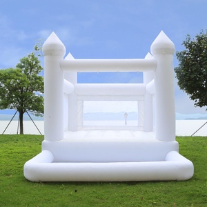 Castillo Inflable Blanco para Bodas, Niños y Adultos, con Piscina de Pelotas y Tobogán, para Fiestas y Eventos - Product Image 3