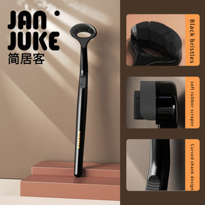 Dành cho người lớn mới tùy chỉnh thép không gỉ & Silicone xách tay lưỡi làm sạch bàn chải và <span class=keywords><strong>scraper</strong></span> - Product Image 4