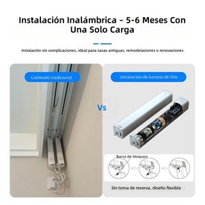 Rail de rideau électrique hybride avec batterie au lithium, commande vocale, prise intelligente motorisée, aluminium moderne - Projet Maison Électronique - Product Image 5