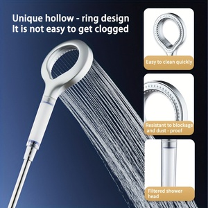 Doccetta a mano Daily Comfort con filtro a carbone attivo in plastica, design ad anello cavo, filtrazione visibile e aumento pressione - Product Image 6