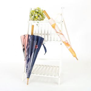 Parapluie de golf promotionnel coupe-vent à commande manuelle, 24 baleines, nouveau style, avec poignée en bois, protection contre la pluie et le vent - Product Image 1