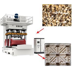 Ligne de production de palettes en bois compressé, ligne de traitement de palettes en bois, machine à mouler des palettes en sciure de bois - Product Image 1