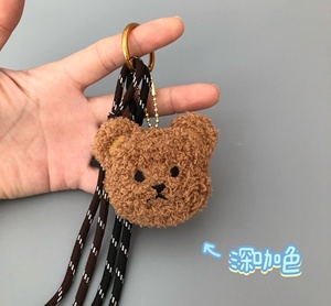 Llavero de peluche de osito adorable al por mayor, colgante de cuerda moderno para bolso, accesorios de moda para mujer, suministro a granel - Product Image 5