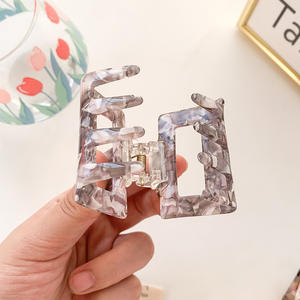 Clip requin disque pince à cheveux 5cm tout protégé de l'environnement carré creux floral acide acétique plaque cheveux saisir - Product Image 6