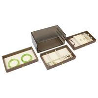 Boîte de rangement à bijoux personnalisée avec 3 tiroirs coulissants, rouleaux à bagues et plateaux organisateurs de bijoux amovibles pour la vente en gros et au détail
