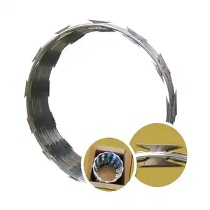 Bto 65 Bto30 300Mm Coil Diameter Cross Galvanized Concertina Barbed Wire Fence Suppliers