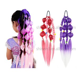 Venta al por mayor 12 pulgadas colorido giro chica pelo trenza extensión hecha a mano fibra sintética ganchillo chico trenzado pelo - Product Image 5