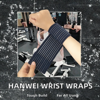 Hanwei grosir pabrik Neoprene, sabuk pelindung pergelangan tangan Angkat Berat pergelangan tangan