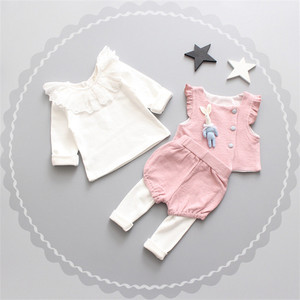 เสื้อเด็กสีพื้นแบบมีระบาย จับคู่กับกางเกงเลกกิ้งเด็กผู้หญิง จากผู้ผลิตเสื้อผ้าบังกลาเทศ - Product Image 5