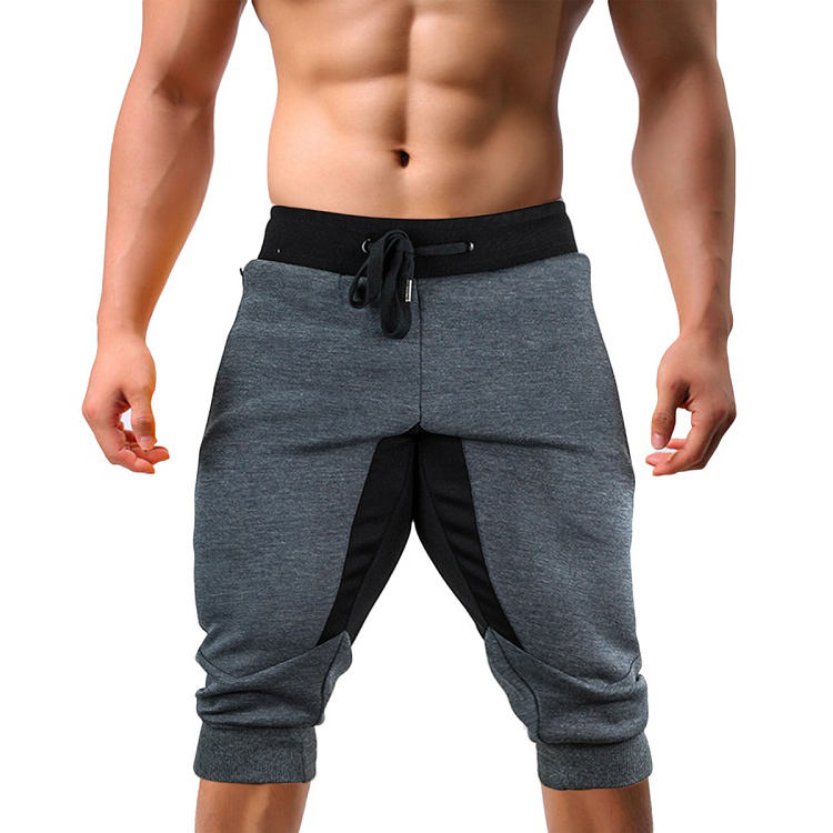 Men's 3/4 Jogger Capri Pants Workout Gym Shorts