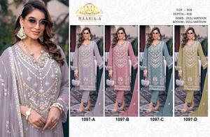 Vêtements indiens et pakistanais Faux Georgette Zarkan Costume pakistanais avec broderie Séquence Travail Dupatta - Product Image 6