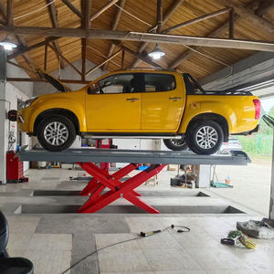 Grosir 4000kg pengangkat kendaraan otomotif gunting besar pengangkat mobil silinder ganda angkat hidrolik untuk garasi rumah Harga kompetitif - Product Image 4