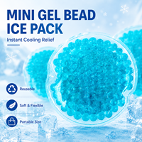 Compresse de gel réutilisable souple et flexible en billes de gel rondes pour thérapie par le froid local, visage, poignet, doigt, confort quotidien chaud/froid