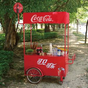 Market Metal Stall Stainless Steel Stand Foldable Food Cart Movable <b>Trolley</b> Outdoor Display Booth Snack Pushcart Pizza Kiosk - Product Image 4
