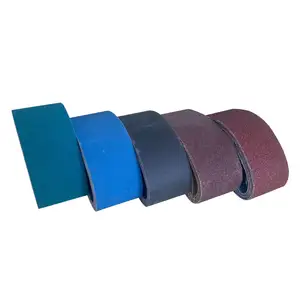 Meilleure qualité Aimchamp Y668 Y-wt Taille personnalisée Courroie en tissu d'alumine en zircone bleue Courroie abrasive pour le travail des métaux outil abrasif