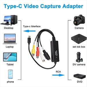 Convertisseur RCA HD <span class=keywords><strong>AV</strong></span> vers <span class=keywords><strong>USB</strong></span> Type C, carte de capture vidéo, adaptateur 1 canal <span class=keywords><strong>AV</strong></span> NTSC PAL S-Video Composite - Product Image 5