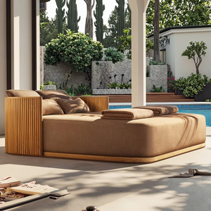 2021 Modern Outdoor Garden Wicker <strong>Bird</strong> <strong>Nest</strong> Lounge Sofa Teak Wood Sun Bed for Hotels and Pools Beach Inspired Outdoor Lounger - Product Image 1