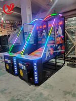 Machine de jeu de basket-ball d'arcade de luxe avec logo d'impression numérique de lumière décorative lumineuse Modes de jeu multiples