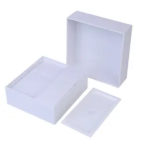전화 액세서리 포장 상자에 대 한 삽입 전자 제품과 핫 세일 도매 공장 사용자 정의 뚜껑과 기본 상자
