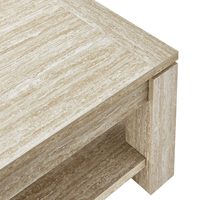MEUBLES JIAMEIJIA |   Table basse carrée avec étagère de rangement ouverte
