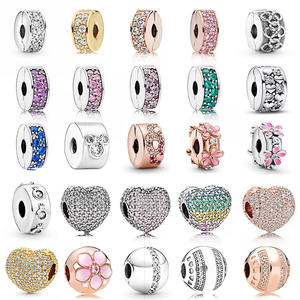 Pendentif DIY Panjia en argent S925, perle marguerite, couronne antidérapante, boucle lettre d'amour, accessoires pour enfants en argent sterling - Product Image 1