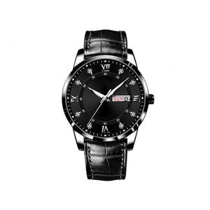 Relojes Mecánicos de Doble Fecha Dorados al por Mayor para Hombre, Reloj Automático de Negocios, Reloj de Lujo Luminoso a Prueba de Agua - Product Image 6
