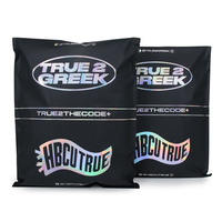 Sac d'expédition en polyéthylène noir personnalisé avec logo imprimé, imperméable, holographique, laser, pour l'emballage de vêtements, courrier express