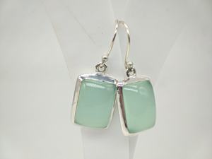 Elegantes Pendientes de Calcedonia Natural Aqua, Hechos a Mano, Plata de Ley 925, Joyería para Mujer, Regalo de Boda, Venta al Por Mayor - Product Image 5