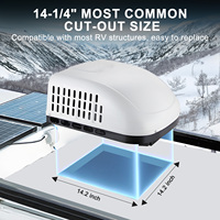 Nouveau climatiseur de toit pour voiture 220V 50HZ 15000BTU 1668W 10A R410a, chauffage et refroidissement, commande électronique