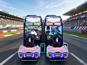 Stainless Steel Coin Operated 2 Player Linkable Dynamic Racing Arcade <b>Machine</b> Speed Drift Driving for <b>Amusement</b> - Product Image 2