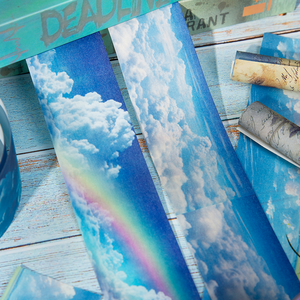 Ruban adhésif Washi 50mm*2m/Rouleau, motif Paysage Marin Nuageux INS, pour <span class=keywords><strong>Scrapbooking</strong></span>, Journal Créatif et Papeterie Esthétique - Product Image 5