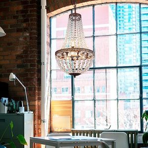 โคมไฟระย้าคริสตัลสไตล์ฝรั่งเศส <span class=keywords><strong>Maxlight</strong></span> โคมไฟเพดานแบบโบราณสำหรับห้องนั่งเล่น สีบรอนซ์โบราณ - Product Image 5