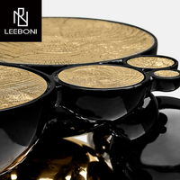 Console italienne en acier inoxydable au design créatif de luxe pour le salon