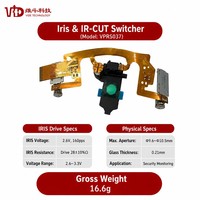 Commutateur de filtre P-Iris et IR-CUT intégré haute précision à double entraînement avec moteur pas à pas micro pour caméra de sécurité CCTV