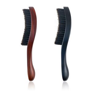 Cepillo de pelo curvo de alta calidad con cerdas suaves de jabalí, cepillo multifuncional de madera para barba para hombres - Product Image 5