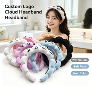 Diademas de Esponja Personalizadas con Logotipo Bordado de Fábrica, Diademas de Esponja de Alta Gama Ecológicas para Mujer - Product Image 1