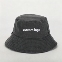 Chapeau Bob Unisexe en Coton Gris Mélange, Nouveau Chapeau de Pêcheur d'Été pour les Loisirs et les Voyages avec Logo Brodé Personnalisé