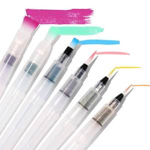 Logo et emballage personnalisables Pinceau à eau rechargeable Stylo de calligraphie Cheveux en nylon pour dessin et peinture en couleur - Product Image 1