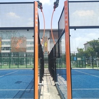 Pista de Pádel Panorámica Profesional de 10x20m Fabricada en China con Techo para Lluvia, Pista de Pádel de Alta Calidad, Tamaño Personalizado Disponible