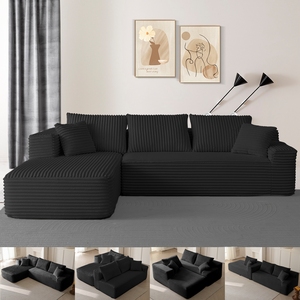 <span class=keywords><strong>Canapé</strong></span> en forme de L sans structure, <span class=keywords><strong>canapé</strong></span> modulaire sectionnel avec ottoman mobile pour salon - Product Image 4