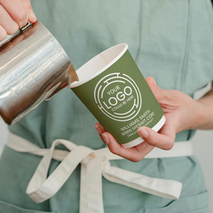 Tùy chỉnh Hot Black logo nhà sản xuất giấy trà in nắp cà phê đi với ly phân hủy sinh học đôi tường đôi tường Cốc giấy - Product Image 2