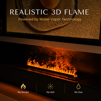 Gran oferta chimenea holográfica eléctrica llama interior decorativa sala de estar montada en la pared chimenea de agua de vapor 3D para uso en Hotel