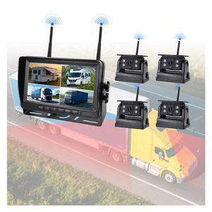 Système <span class=keywords><strong>de</strong></span> caméra <span class=keywords><strong>de</strong></span> <span class=keywords><strong>recul</strong></span> numérique sans fil 1080P avec moniteur 7 pouces et caméra magnétique rechargeable à énergie solaire pour semi-remorques et bus - Product Image 1