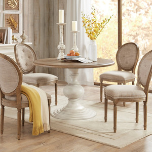 Silla francesa <span class=keywords><strong>Luis</strong></span> Xv moderna pierna de madera acento sin brazos sillas fantasma Vintage Silla de comedor de tela - Product Image 1