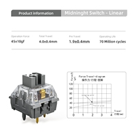 Kailh Silent Switch Keyboard Switches Mechanical Linear 45gf 4.0mm Travel Factory Lubed Dust-proof Stem 5pin 70M Cycles